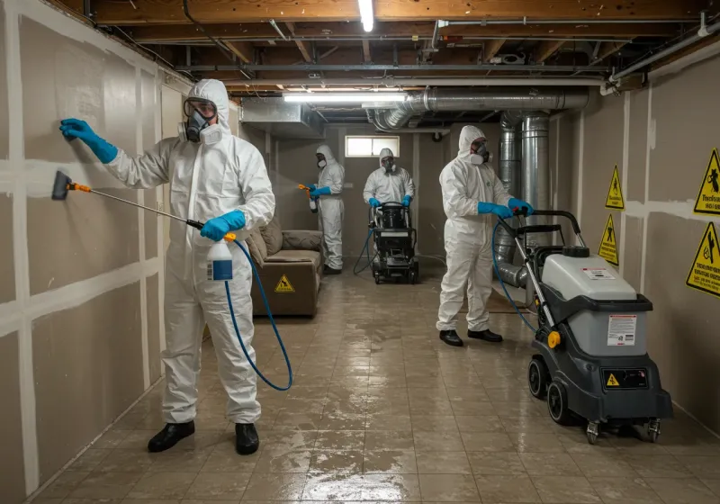 Basement Moisture Removal and Structural Drying process in Valencia, NM